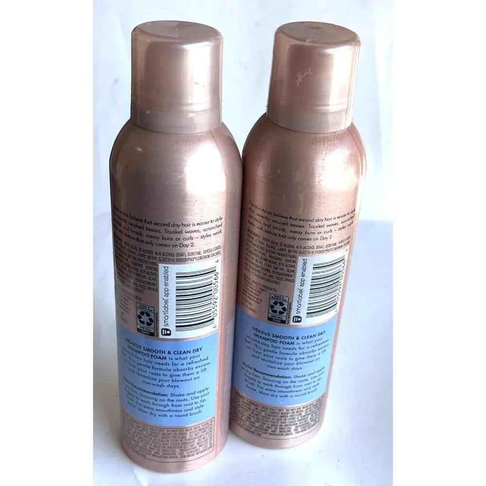 Lot of 2 Nexxus Between Washes Smooth Clean Dry Shampoo‎ Foam Aerosol 6.8oz